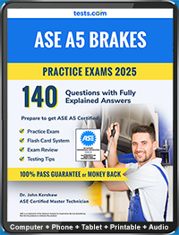 ASE A5 Practice Test - Brake Systems